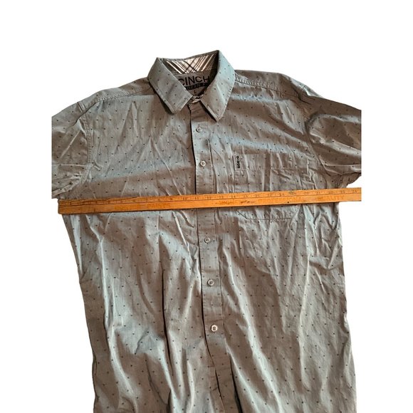 Cinch Large Gray with Black Dot Long Sleeve Men's - Picture 2 of 3